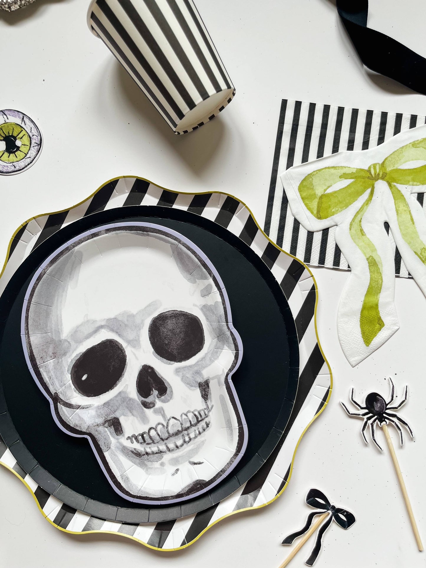 Skeleton Halloween Plate
