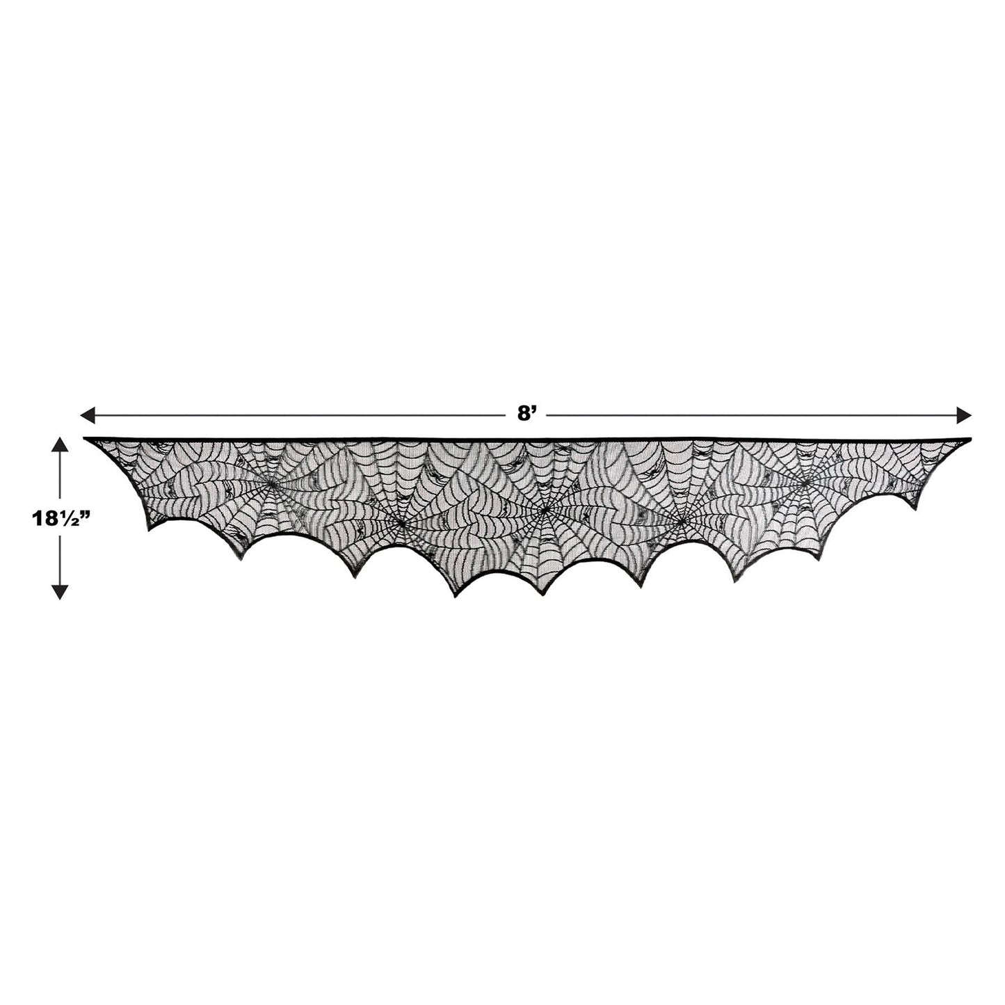 Spider Web Mantel Scarf 18½" x 8'