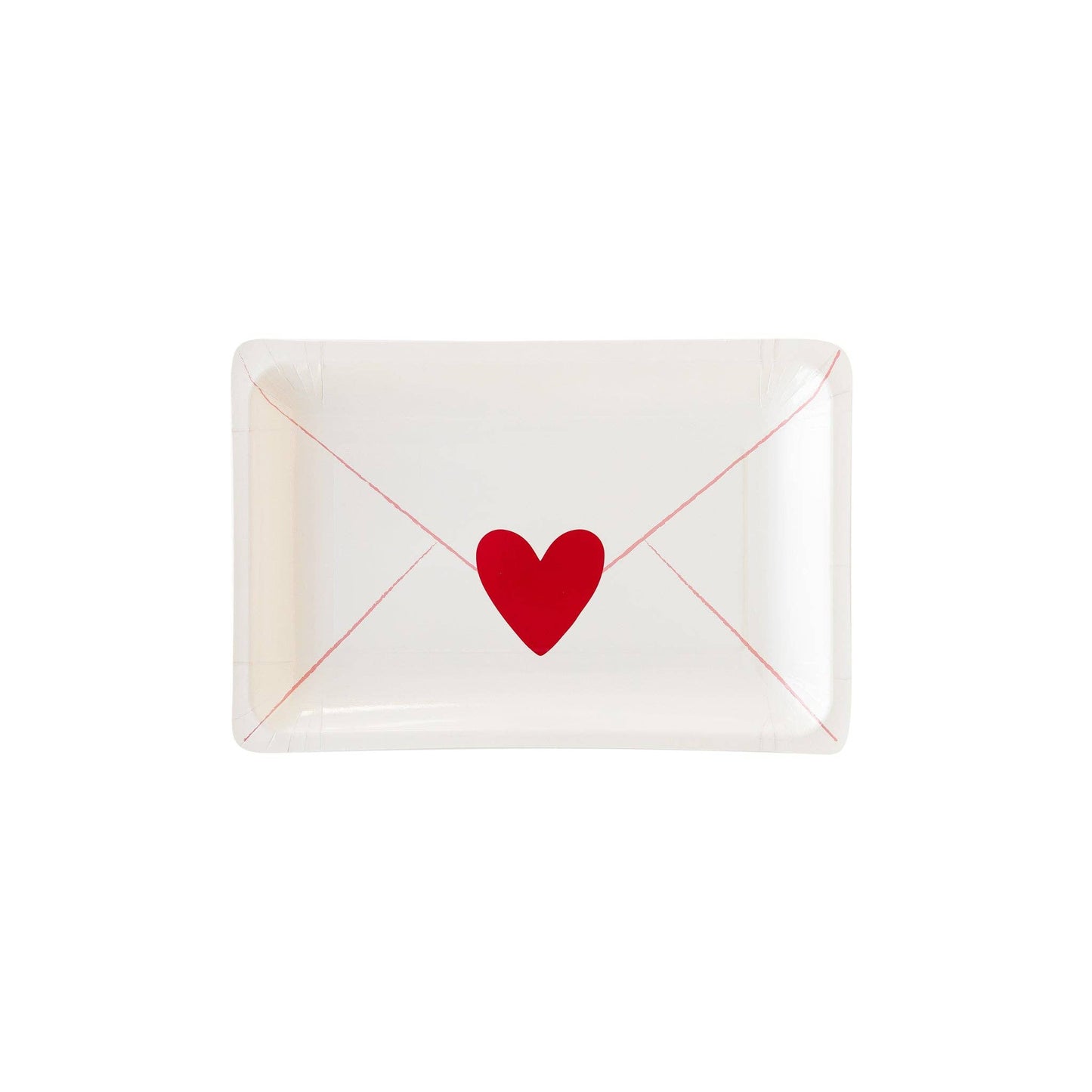 PLPL102 - Love Letter Shaped Paper Plate
