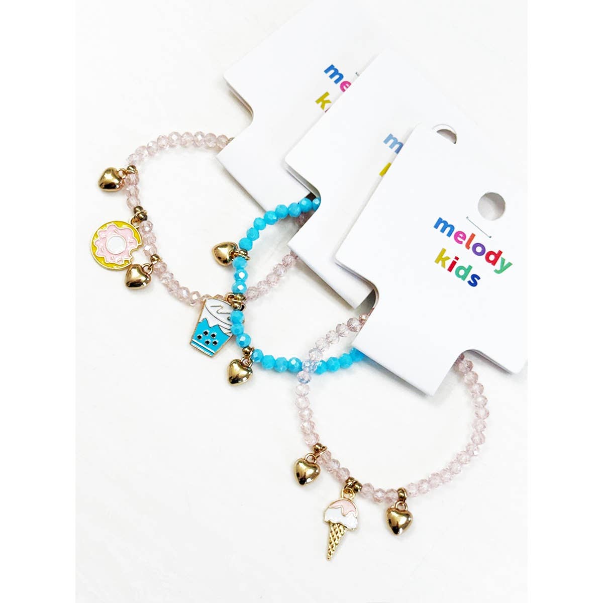 Ice Cream and Donut Kids Stretch Bracelet