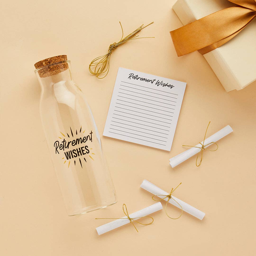 Retirement Wishes in a Glass Bottle