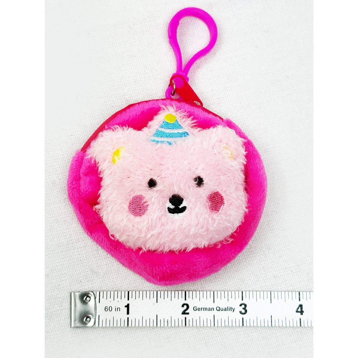 Cute Plushie Bear Character Coin Purse with Key Ring