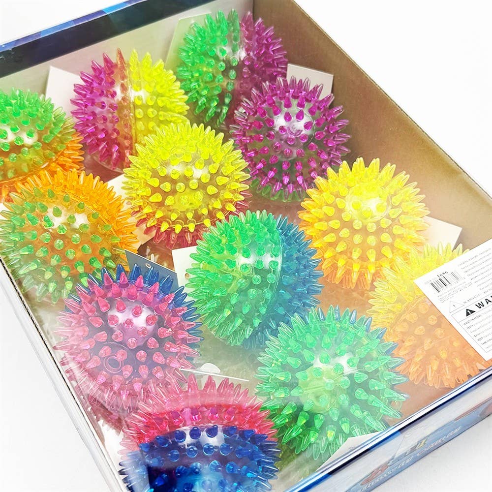 Light Up Spike Ball With Squicky Sound