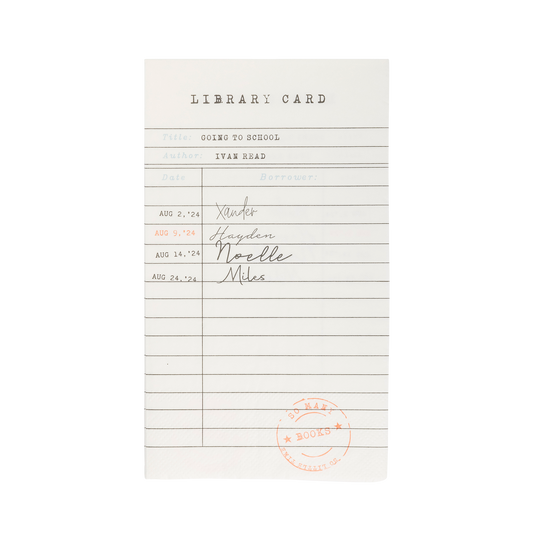 BTS1038 - Occasions By Shakira - Library Card Dinner Napkin