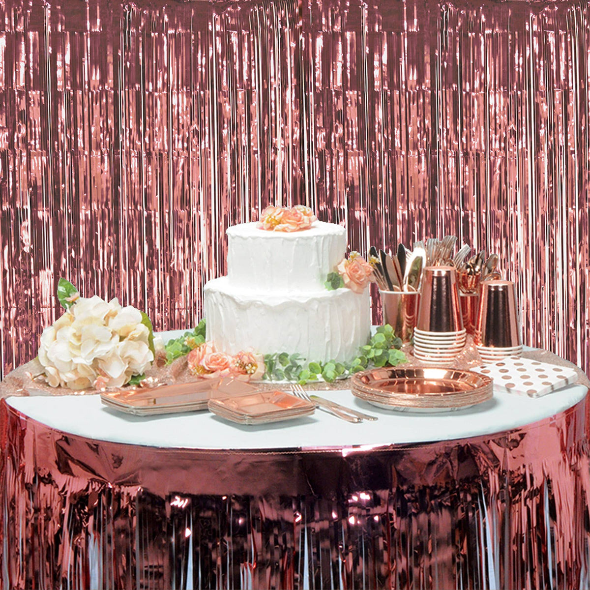 1-Ply Gleam 'N Curtain Rosegold, 8' x 3'
