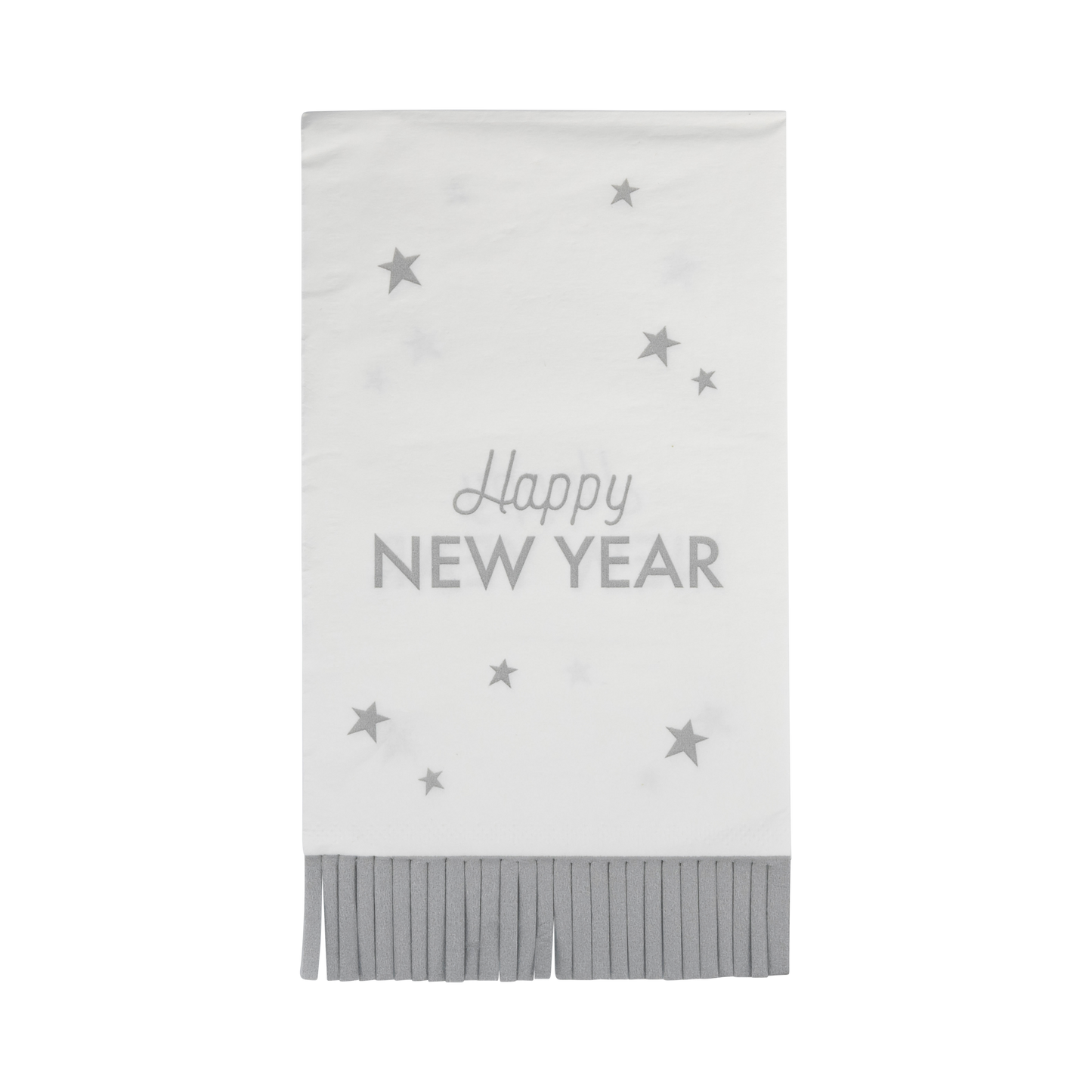 NYE1139 - Happy New Year Fringed Dinner Napkin