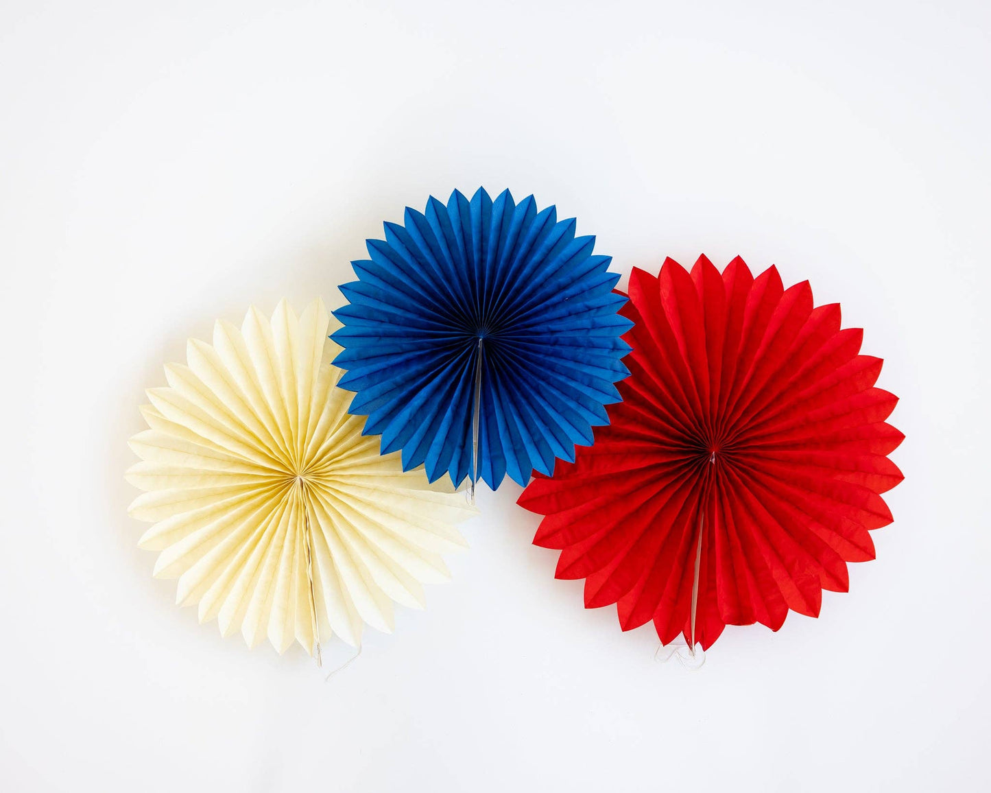 SSP1002 - Red White and Blue Tissue Party Fans
