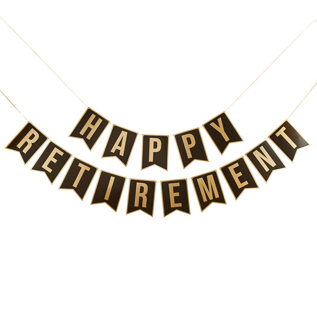 Happy Retirement Banner x2 2m