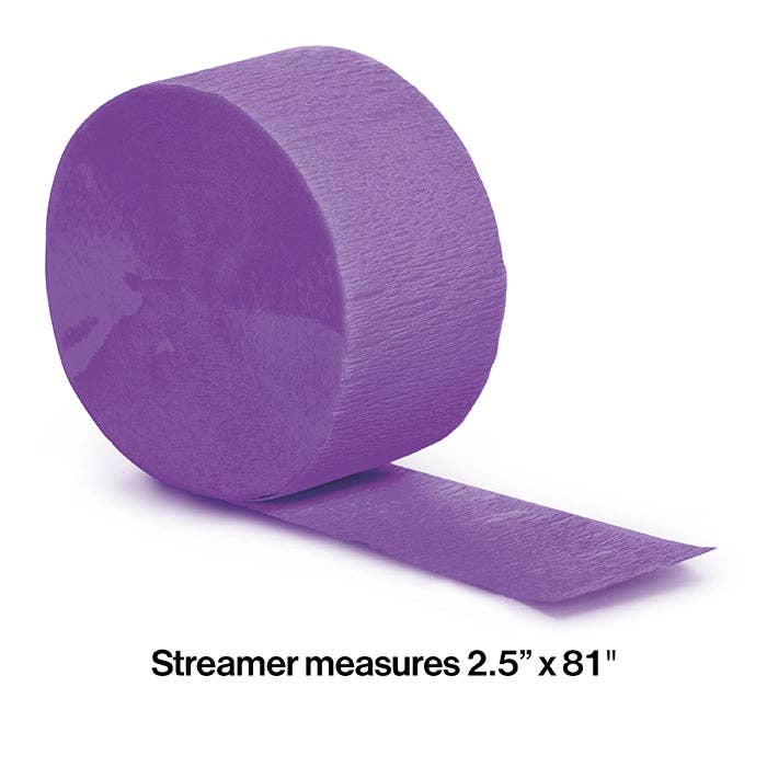 Amethyst Purple Crepe Streamer 81 ft, 1/Pkg