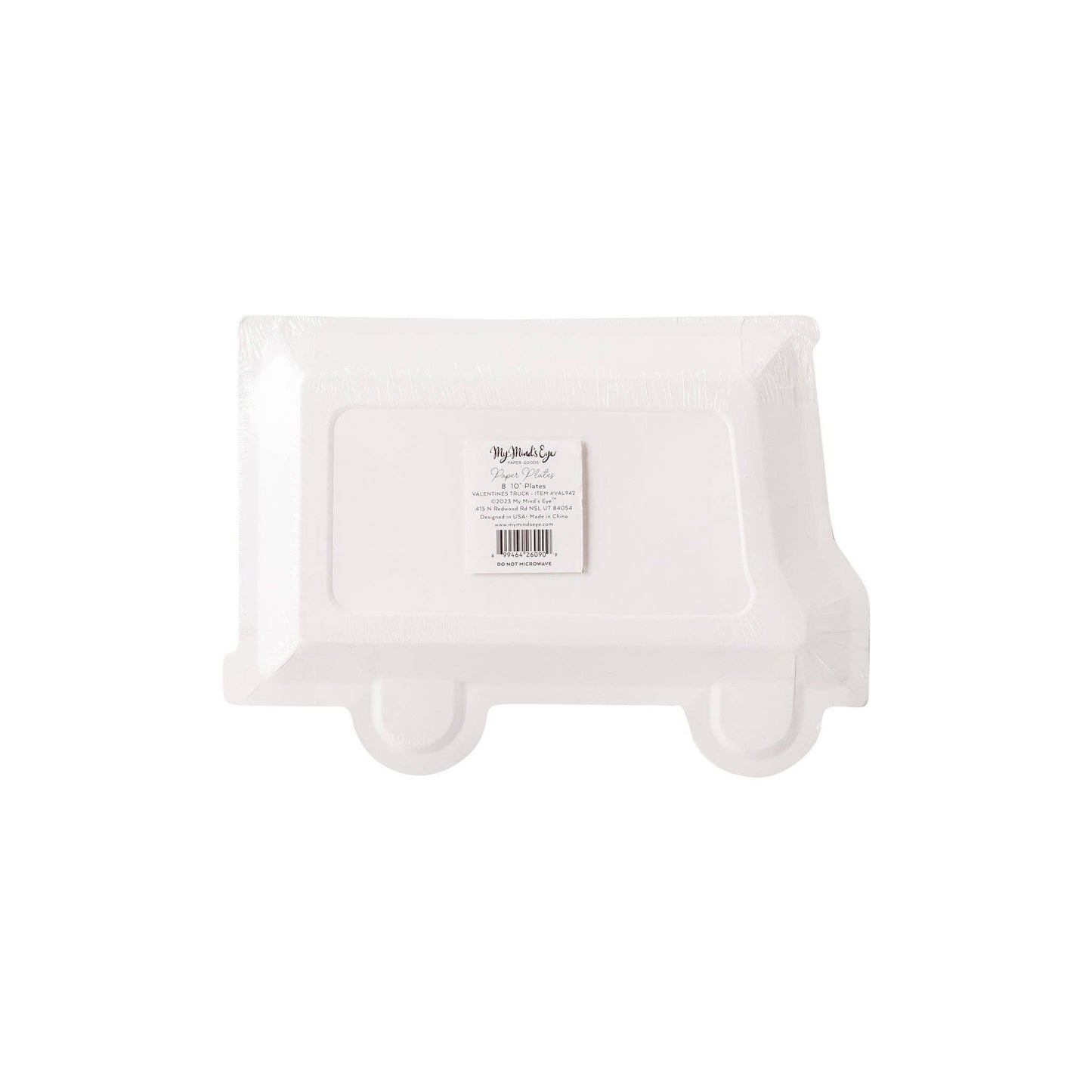 Valentine Truck Shaped Disposable Plate