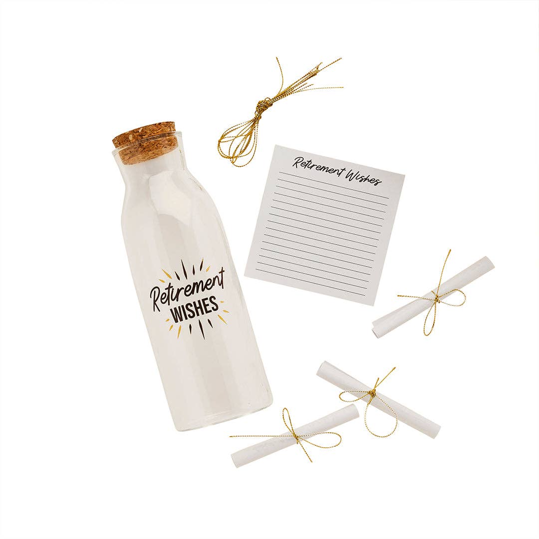 Retirement Wishes in a Glass Bottle