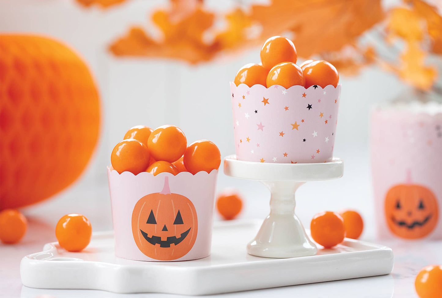 Pink Stars and Jackol Disposable Baking Cups