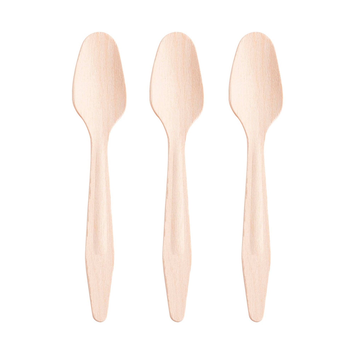 Natural Birch Eco Friendly Disposable Dinner Spoons - 25 pcs