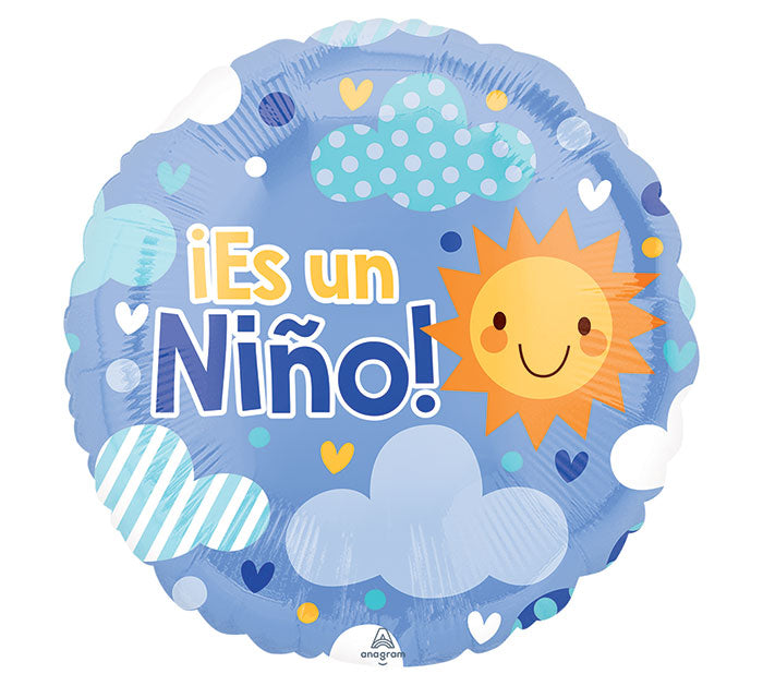 18"PKG SPA ES UN NINO CLOUDY SKY NO HELIUM
