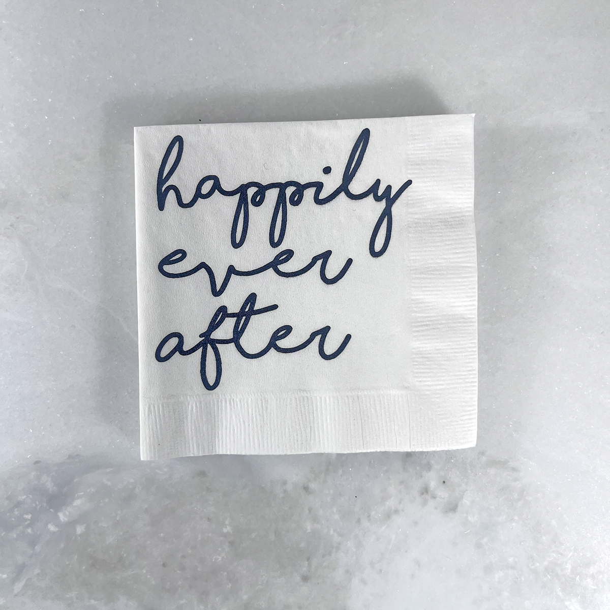 Happily ever after Cocktail Napkins, Wedding engagement gift