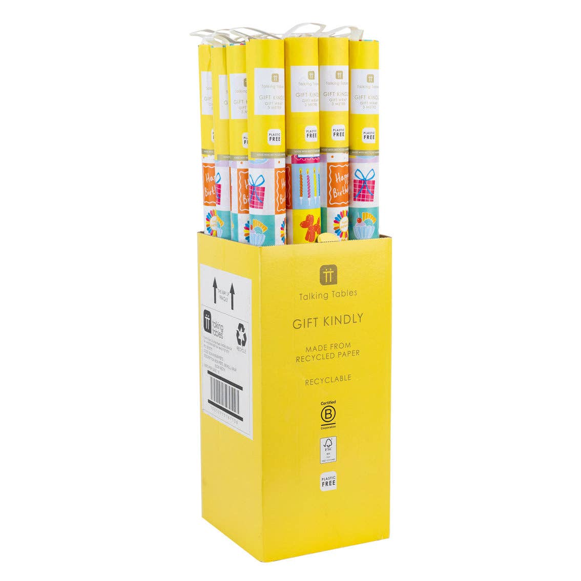 Birthday Icons Recycled Wrapping Paper - 3m | Birthday Decor |