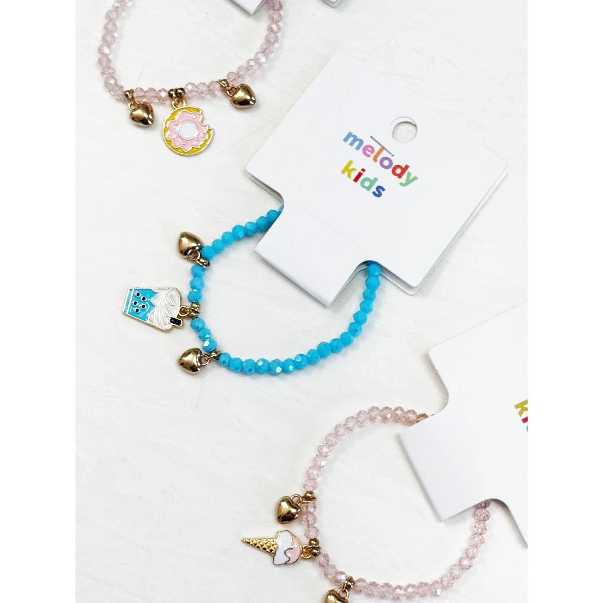 Ice Cream and Donut Kids Stretch Bracelet