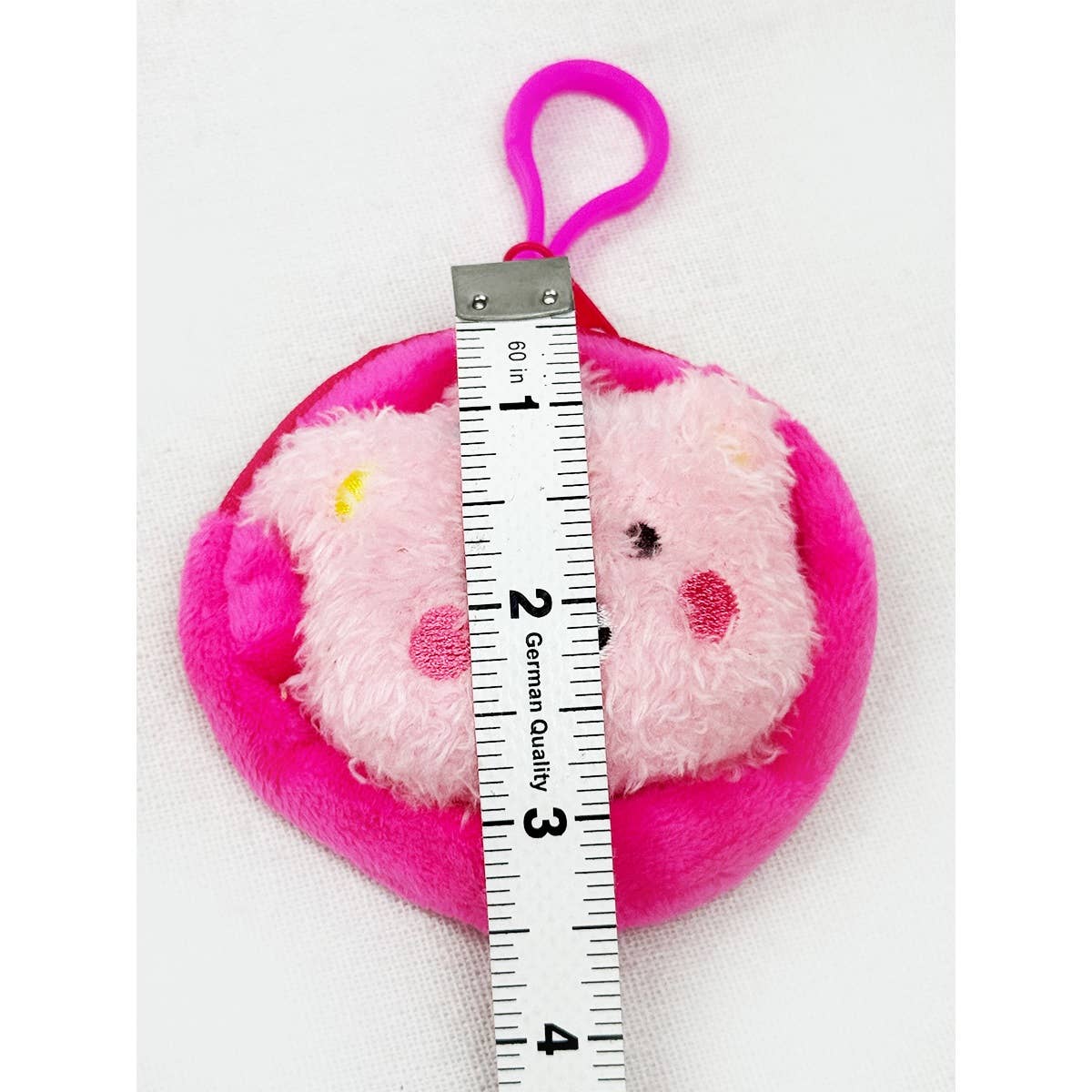 Cute Plushie Bear Character Coin Purse with Key Ring