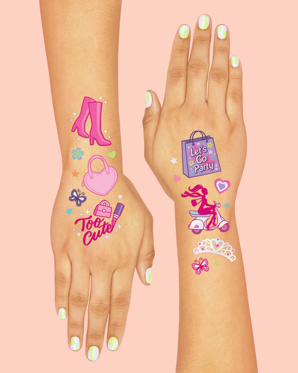 Girls Party Barbie Temporary Tattoos, Birthday, Gift Favors