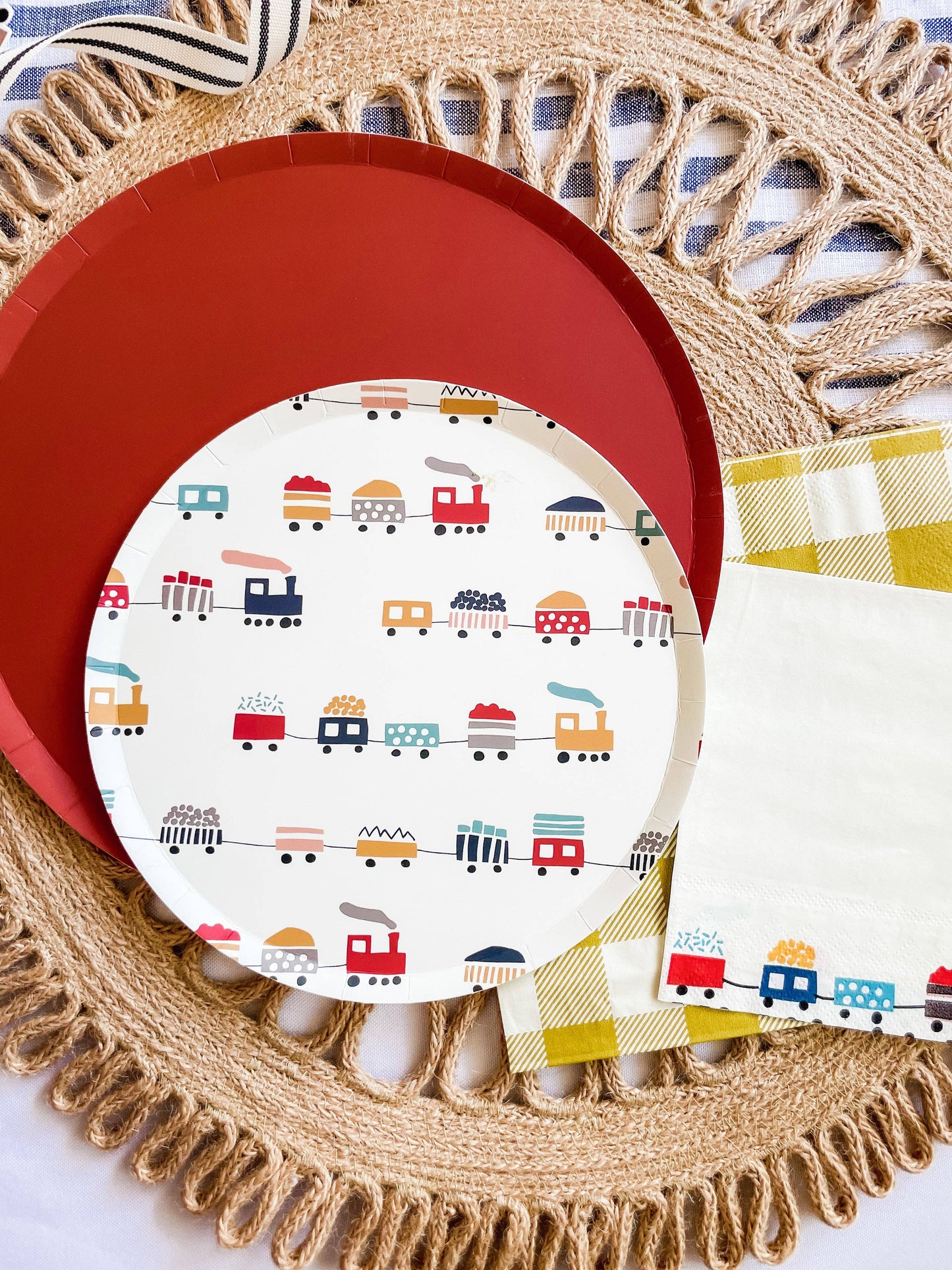 Gold Matte Plaid Dinner Napkin