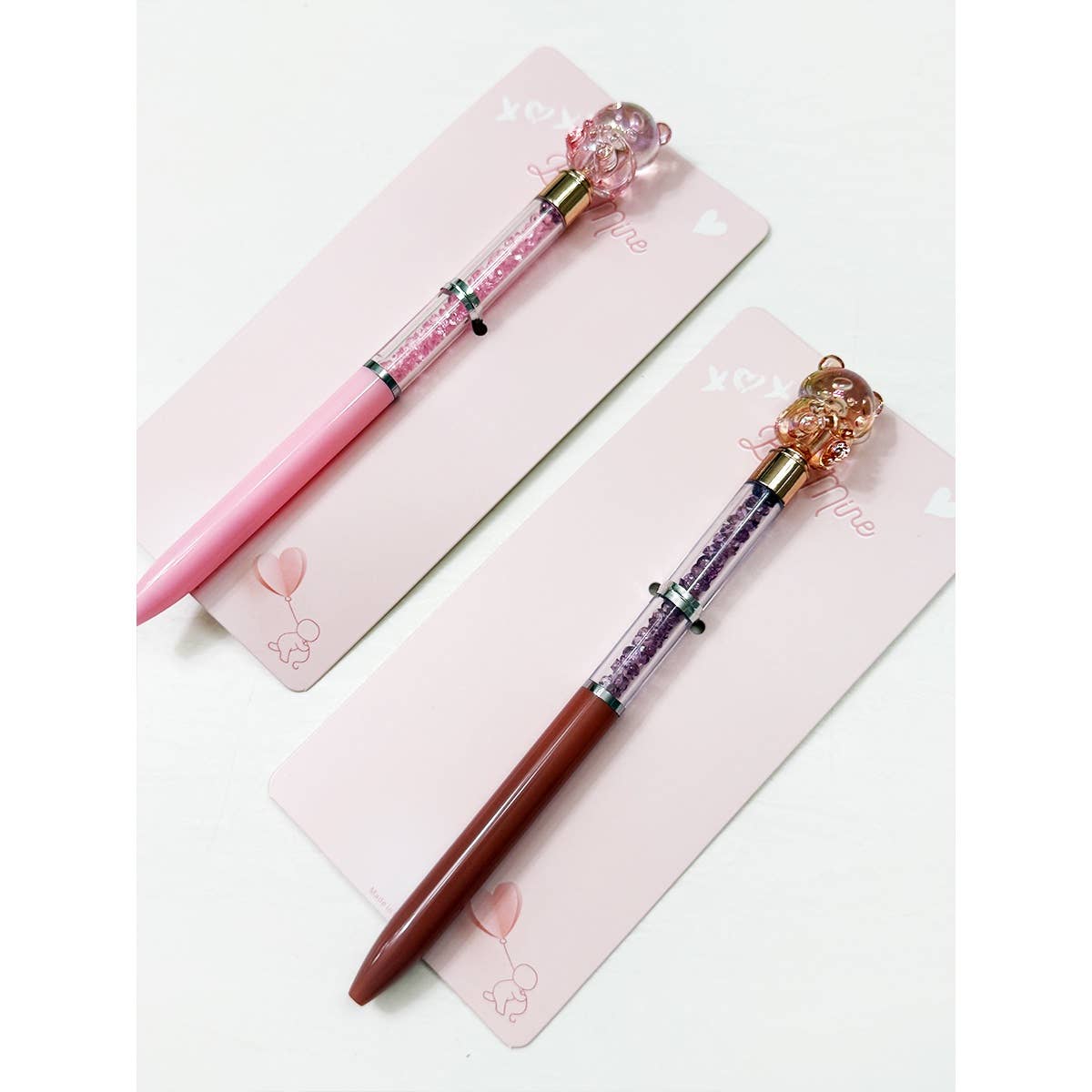 Sweet Bear with Sparkly Beads Pen Set