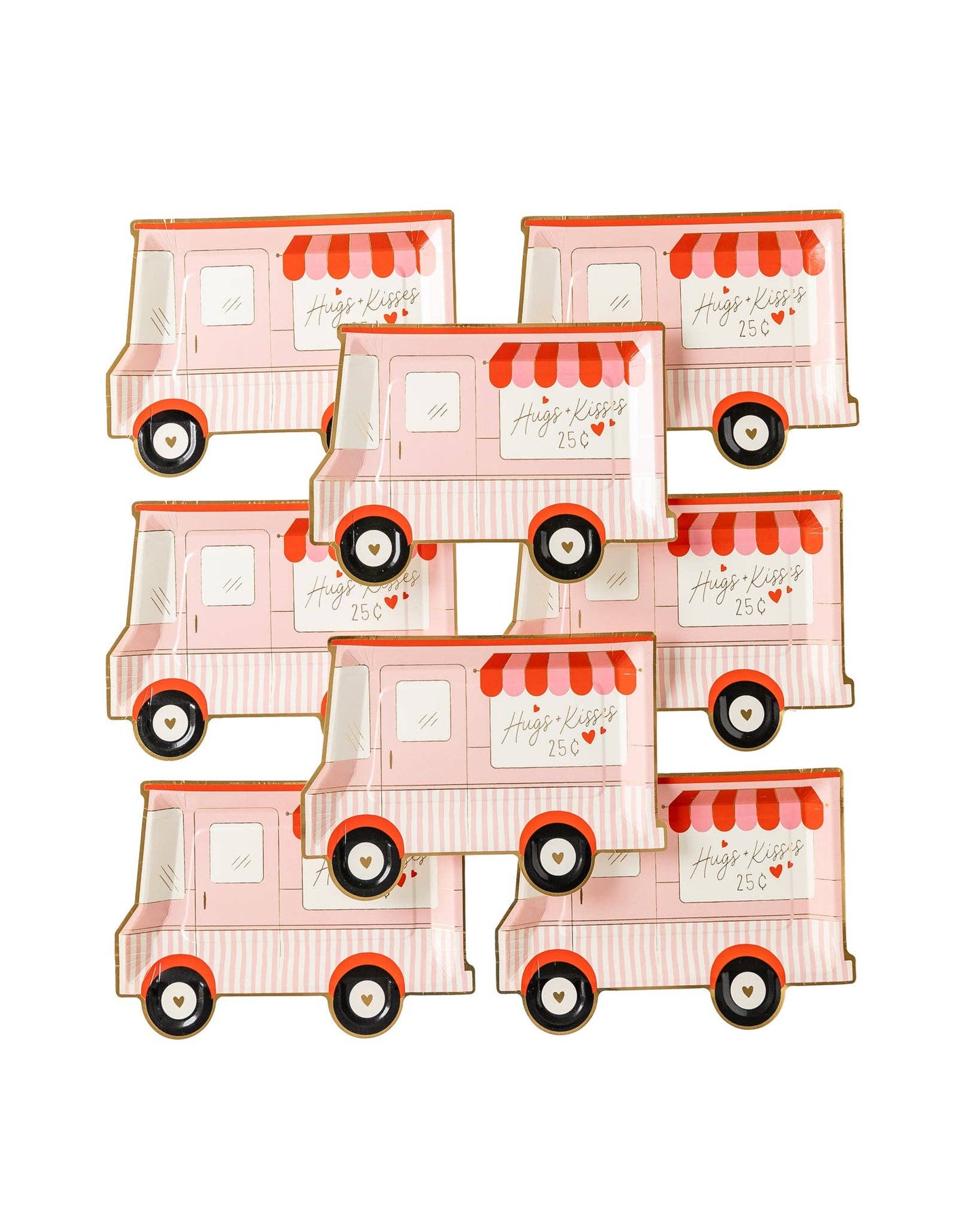 Valentine Truck Shaped Disposable Plate