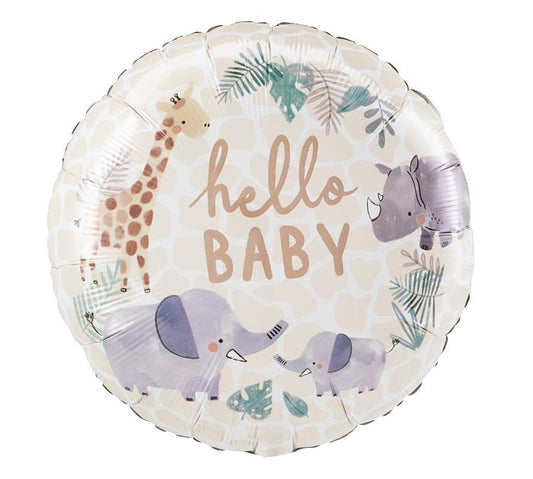 17"PKG BBY SATIN SOFT JUNGLE HELLO BABY