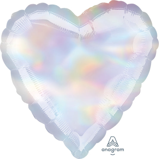 17" Irredescent Heart Shape
