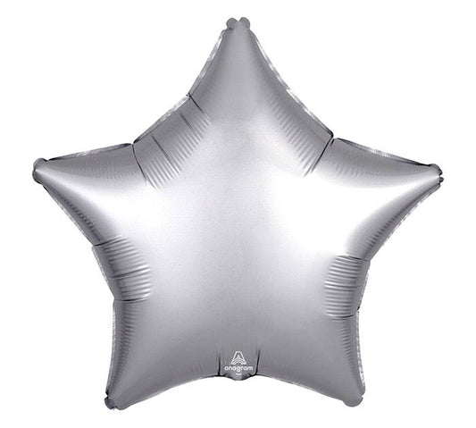 19"SOLID PLATINUM SATIN LUXE STAR